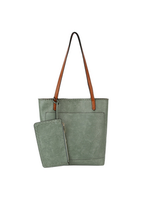 Dusty Sage Top Stitch 2n1  Bag