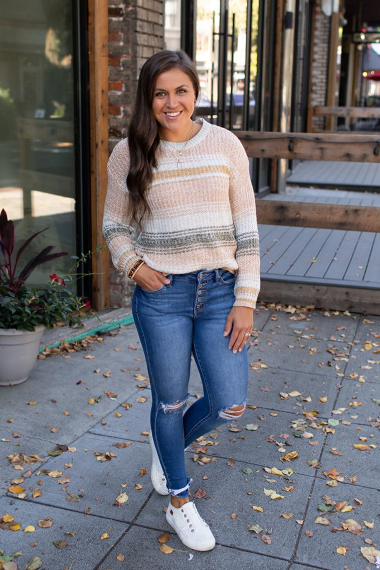 Fall Stripe Knit Sweater