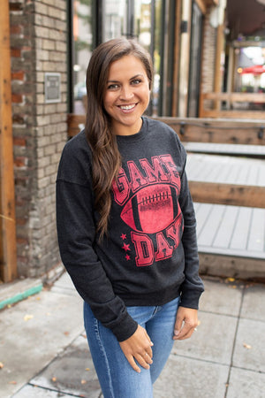 Htr Black Red Game Day Sweatshirt