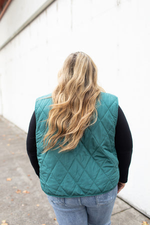 Hunter Green Quilted Lightweight Vest (SM-3X)