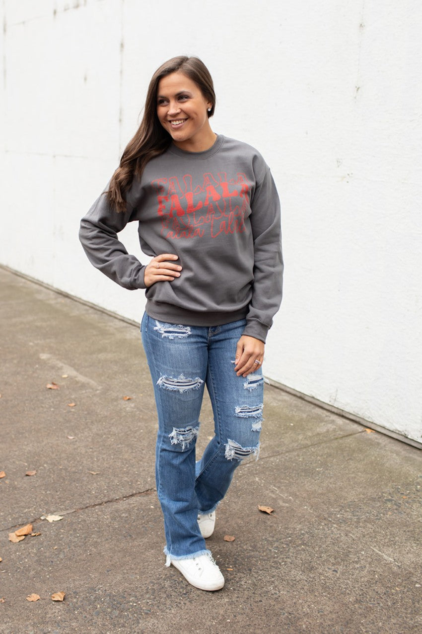 Gray FaLaLa Crewneck Sweatshirt (Unisex SM-2X)