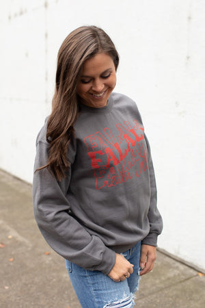 Gray FaLaLa Crewneck Sweatshirt (Unisex SM-2X)