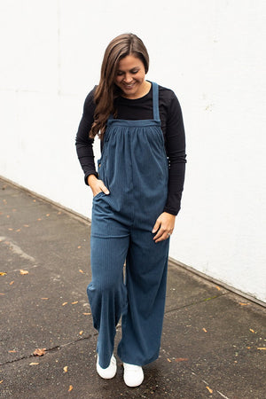 Blue Corduroy Overalls (SM-XL)