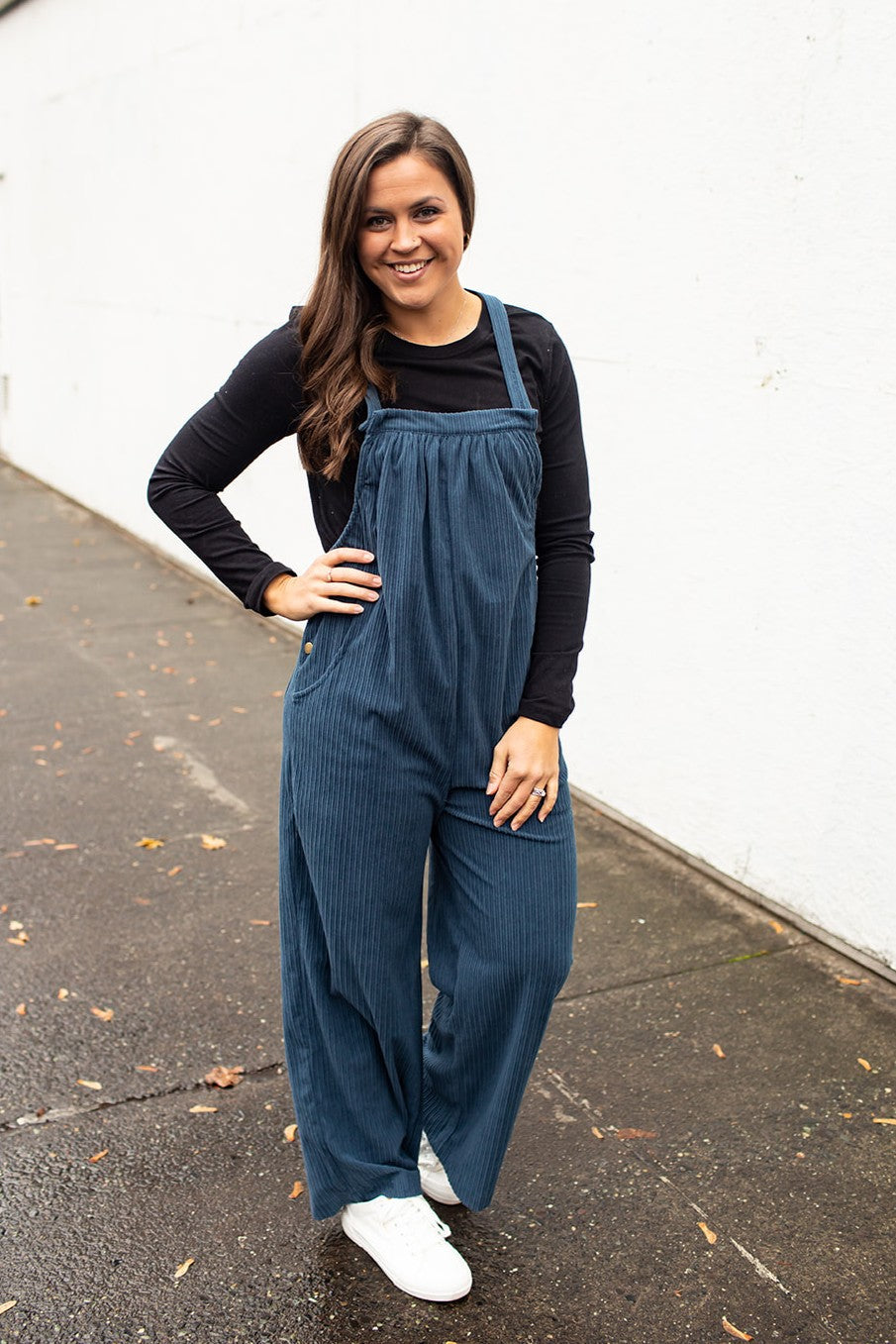 Blue Corduroy Overalls (SM-XL)