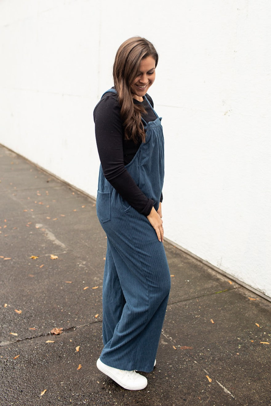 Blue Corduroy Overalls (SM-XL)