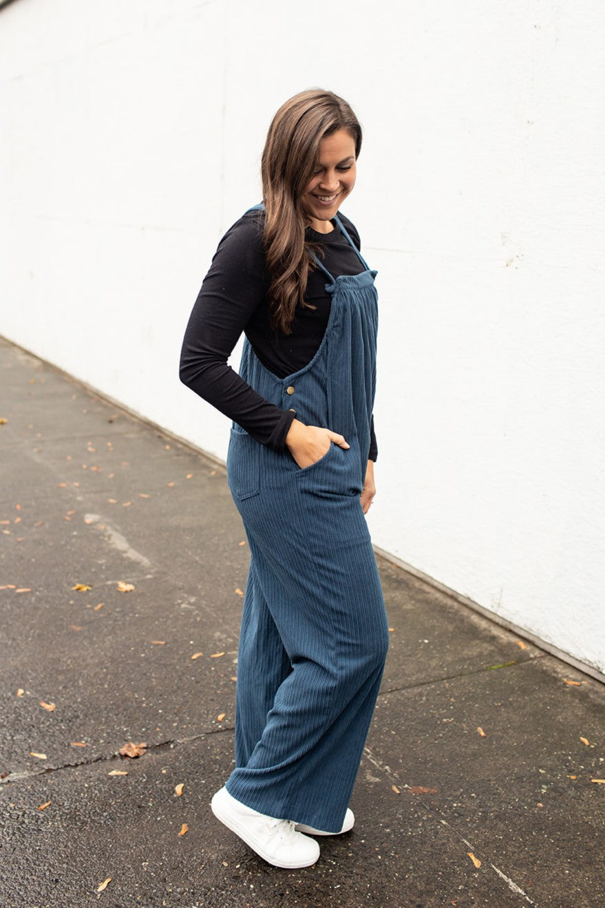 Blue Corduroy Overalls (SM-XL)