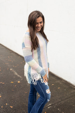 Blue Dreamy Fringe Sweater (SM-XL)