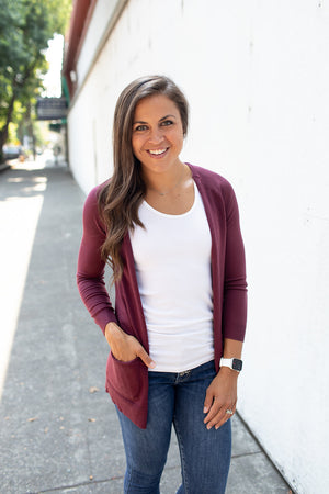 Mulberry Raglan Pocket Cardigan (SM-2X)