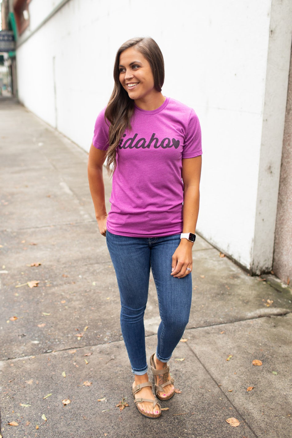 Magenta Idaho Heart Graphic Tee (Unisex SM-2X)