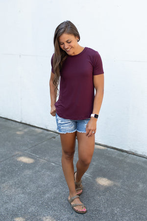 Wine Simple Jersey Tee (SM-XL)