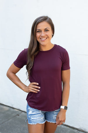 Wine Simple Jersey Tee (SM-XL)