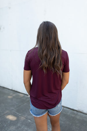 Wine Simple Jersey Tee (SM-XL)