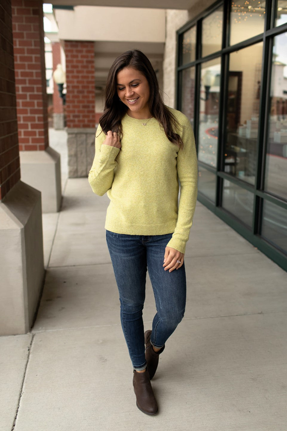 Lt Lime Basic Pullover Sweater (SM-XL)