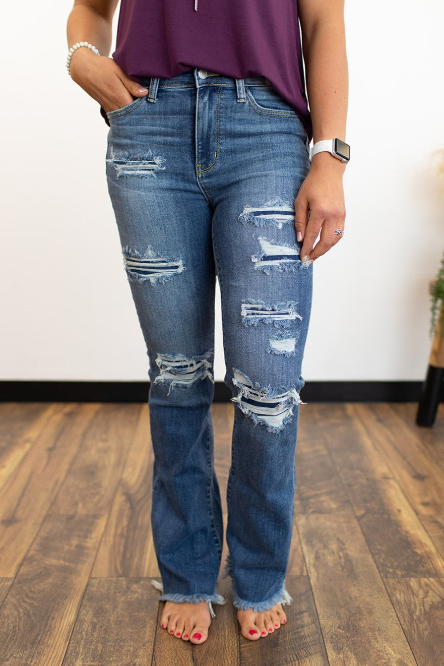 Judy Blue Lt Wash Mid Rise Bootcut Jeans (0-24) - STB Boutique