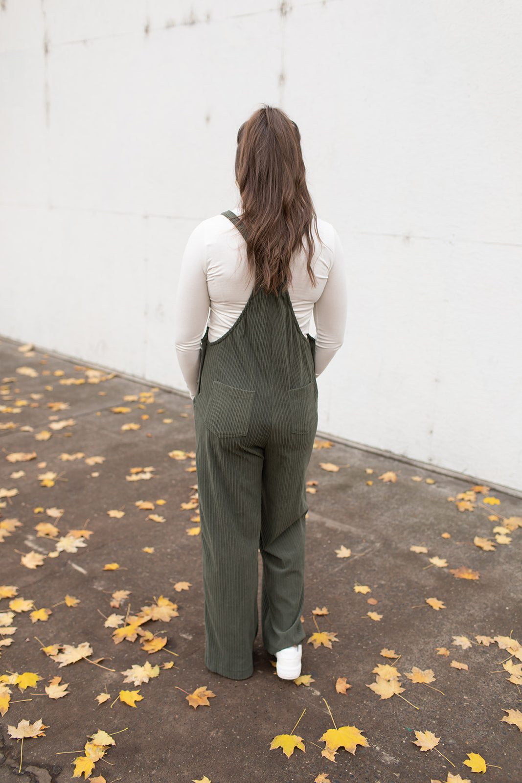 Olive Green Corduroy Overalls (SM-4X)