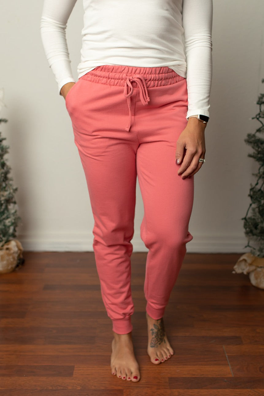 Rose Pink Lightweight Jogger Pants (SM-3X)