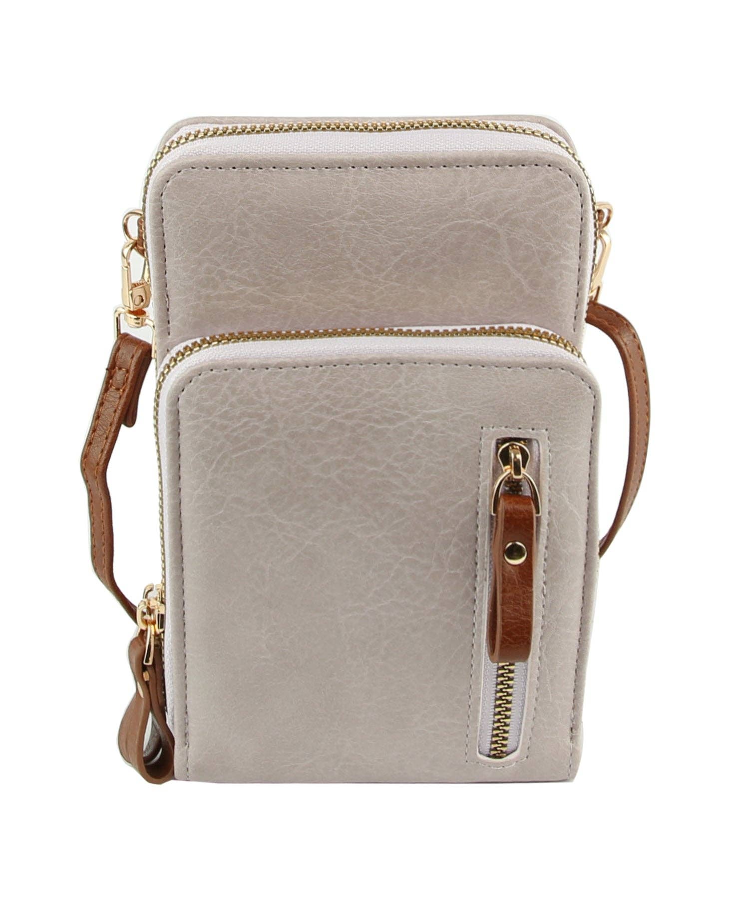 Lavender Multi Pocket Phone Crossbody Bag