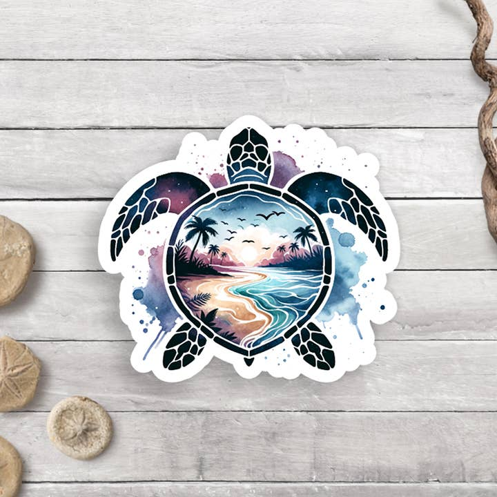 Sea Turtle Watercolor Sticker