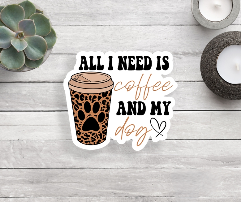 Coffee & My Dog Sticker