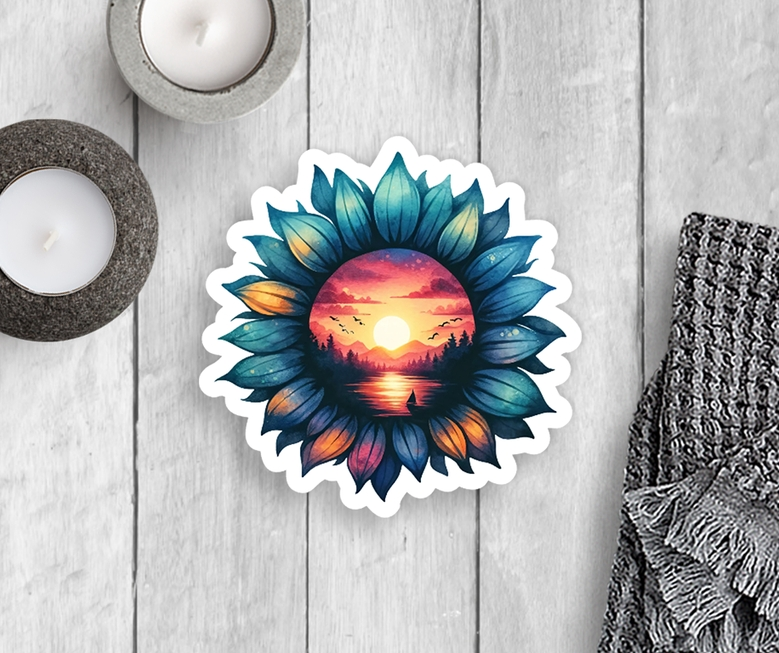 Sunflower Sunset Sticker