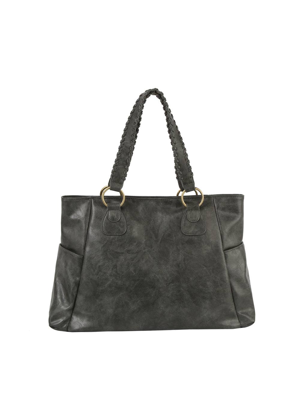 Charcoal Braided Handle Tote