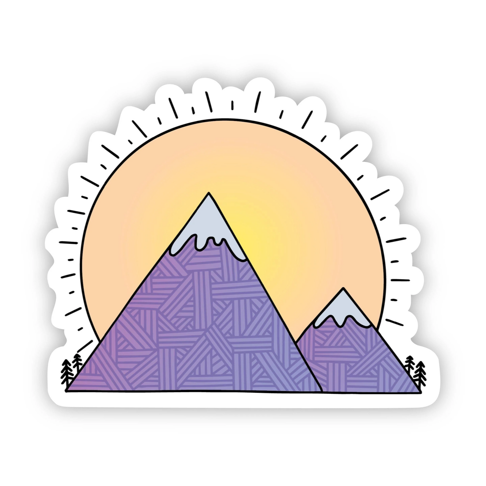 Purple Mtns Sun Sticker