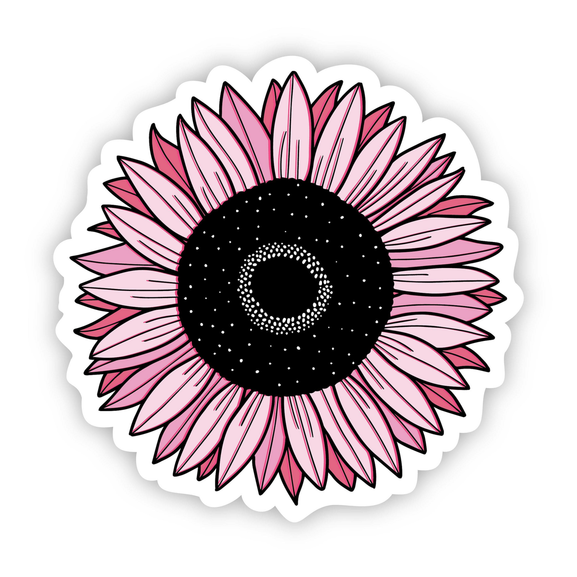 Pink Sunflower Sticker