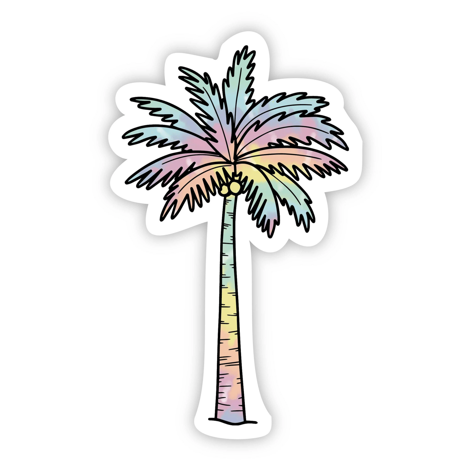 Tie Dye Palm Tree Sticker