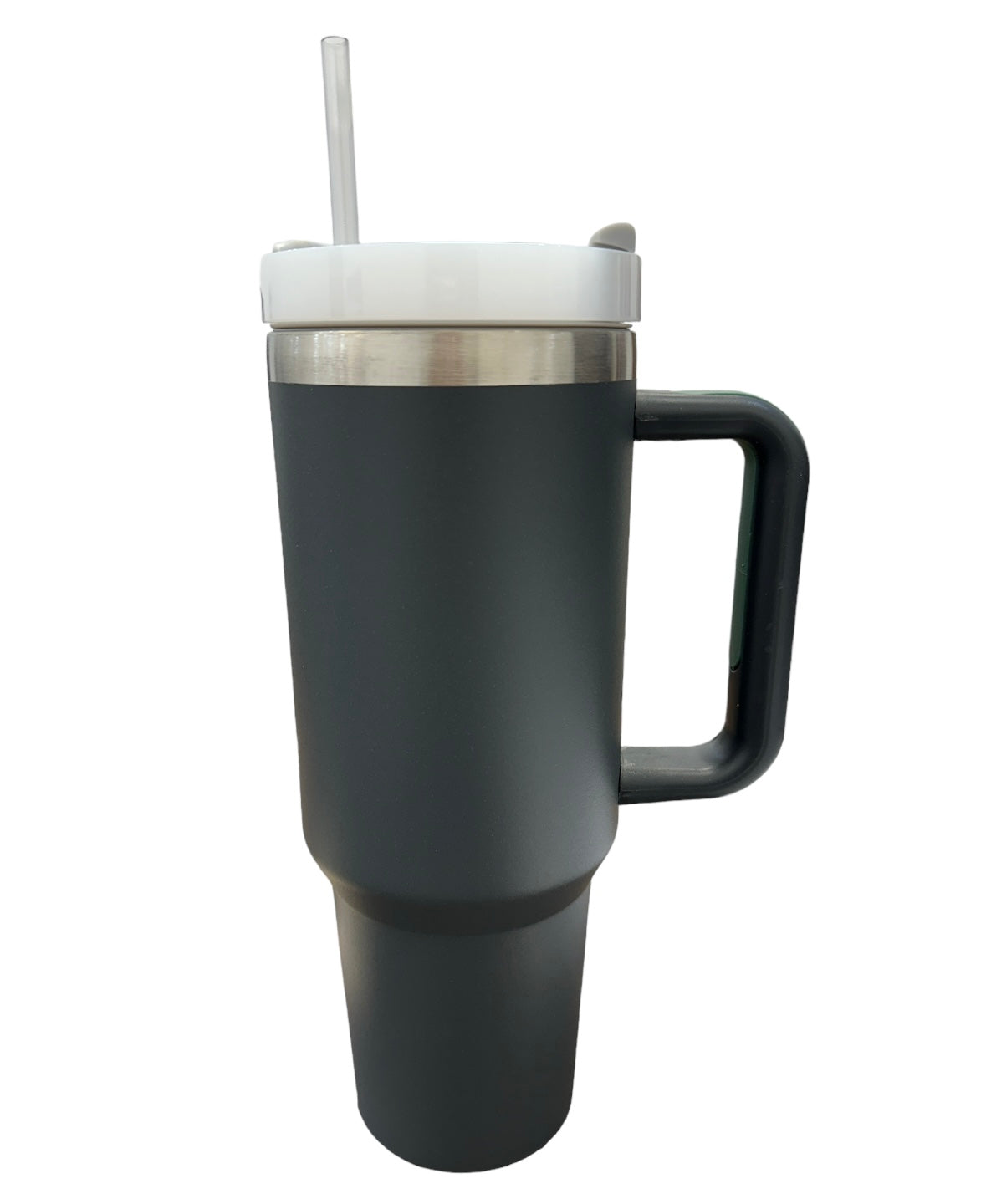 Dk Gray 40oz Tumbler w/Straw & Lid