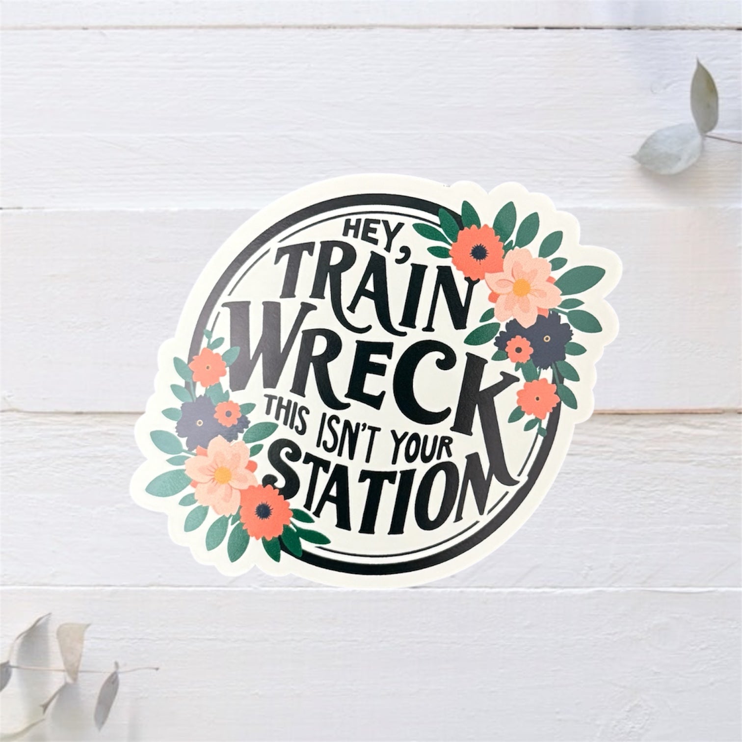 Hey Train Wreck Sticker