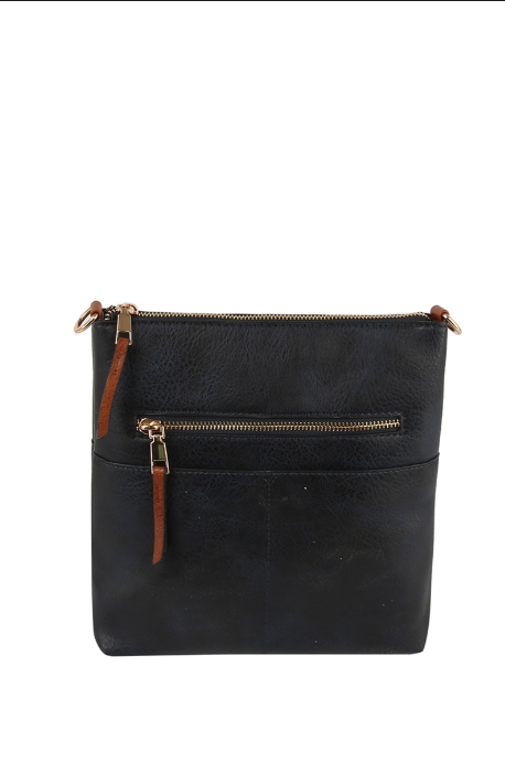 Navy Front Pocket Crossbody Bag