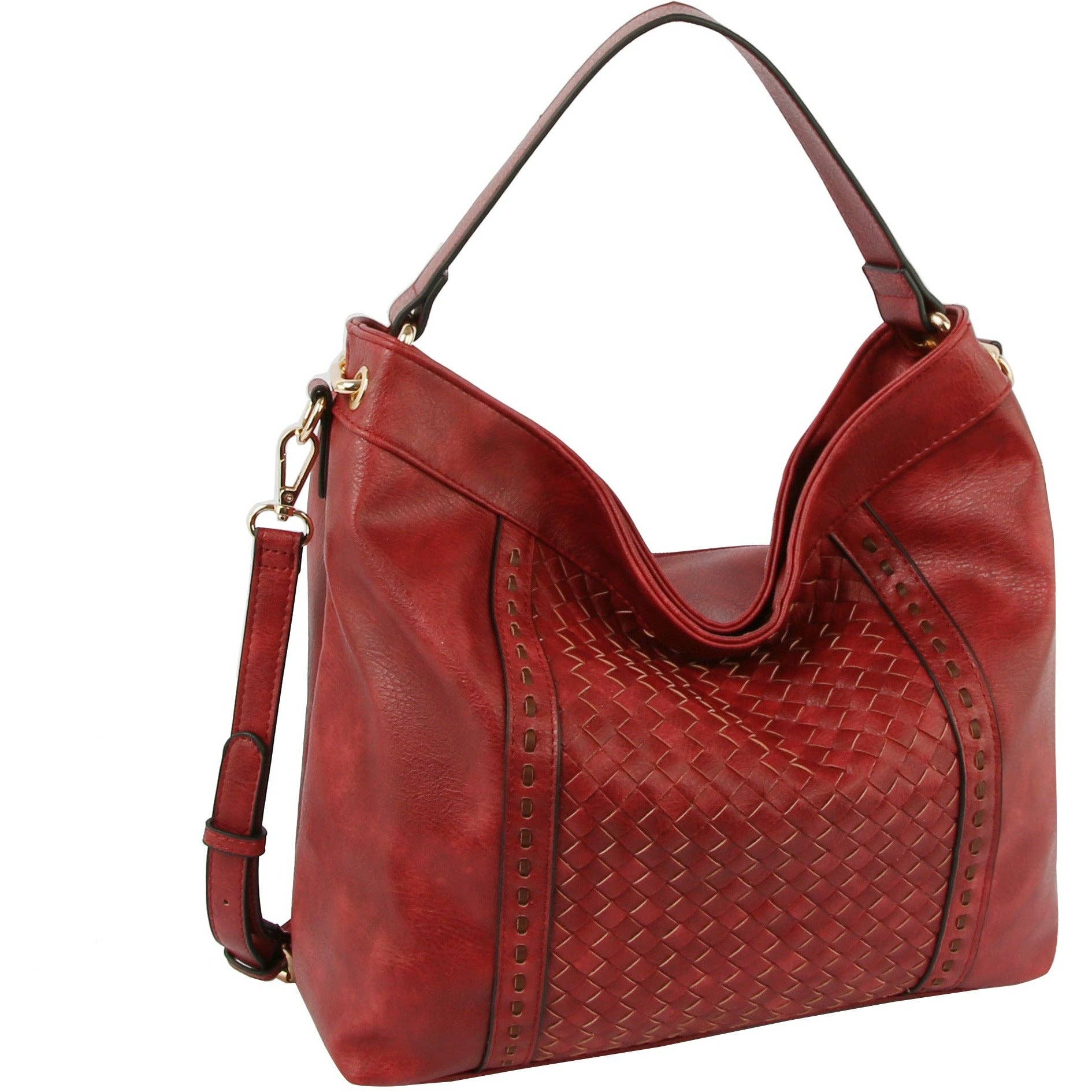 Red Laced & Woven Tote Bag