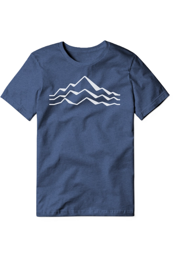 Navy Simple Mountain Graphic Tee (Unisex SM-2X)