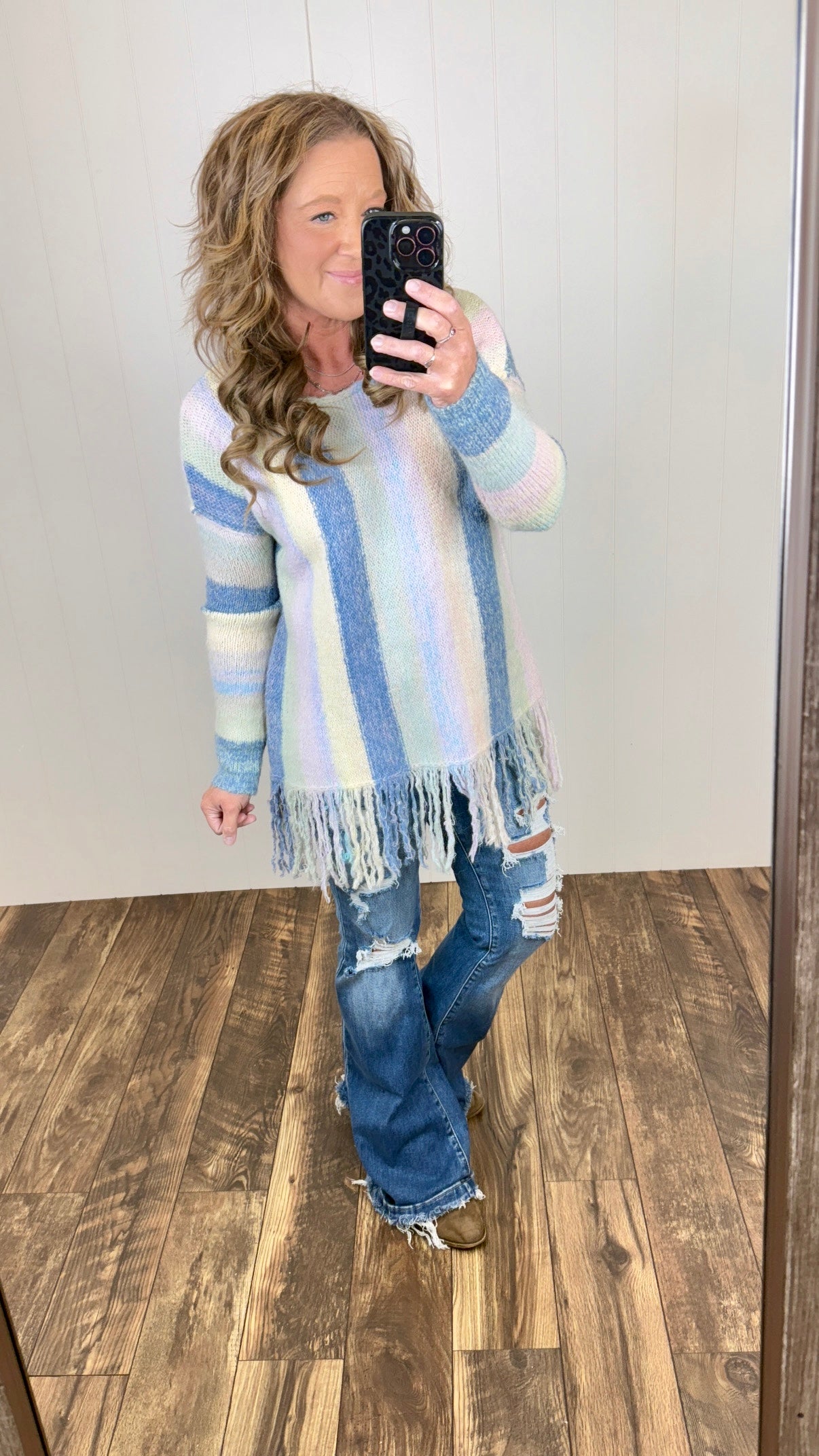 Blue Dreamy Fringe Sweater (SM-XL)