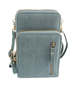 Lavender Multi Pocket Phone Crossbody Bag