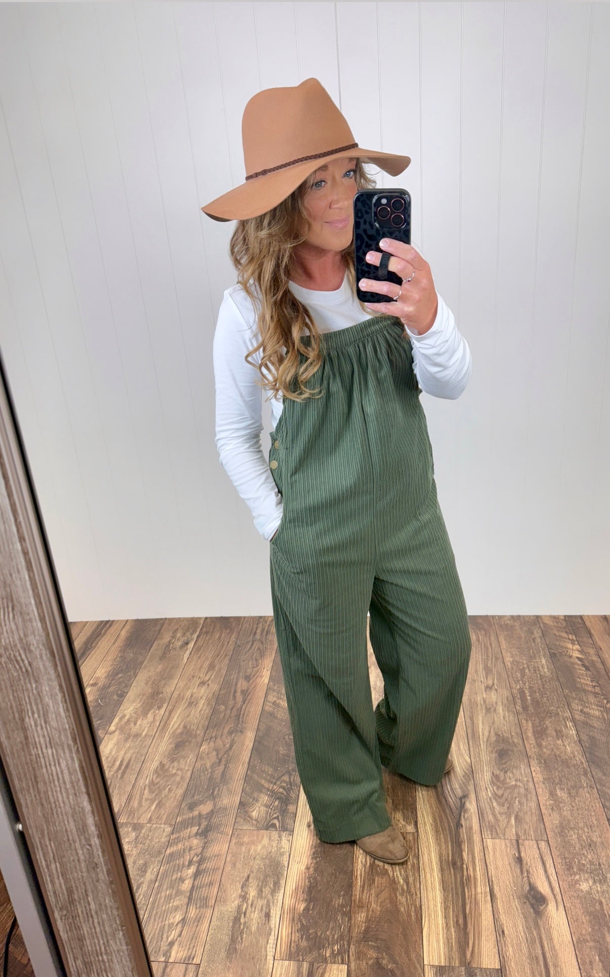 Olive Green Corduroy Overalls (SM-4X)