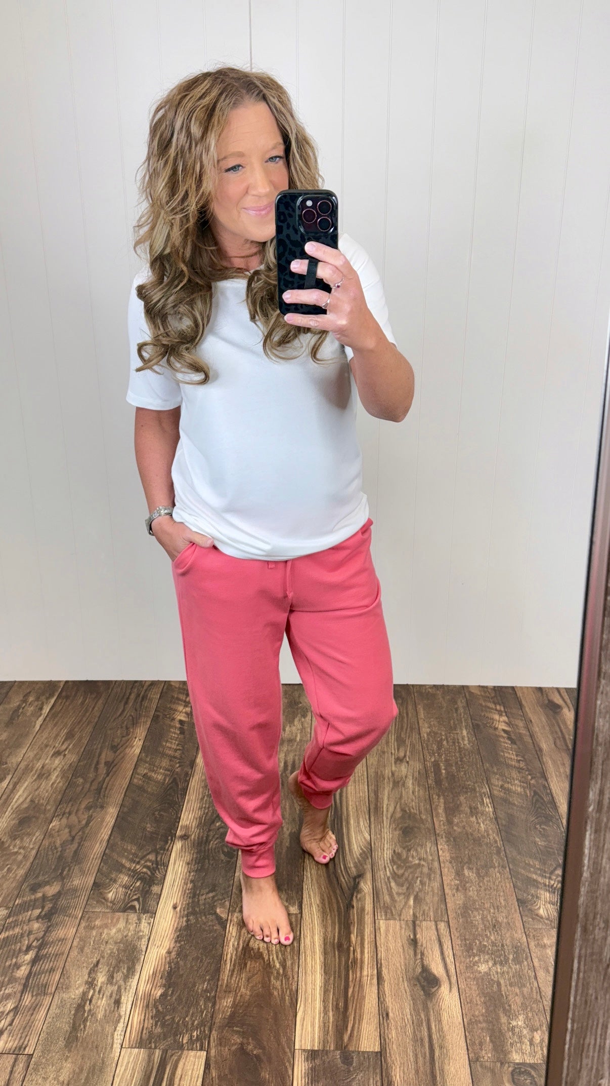 Rose Pink Lightweight Jogger Pants (SM-3X)