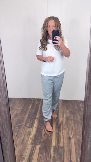 Gray Lined Jogger Pants (SM-3X)