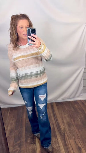 Fall Stripe Knit Sweater