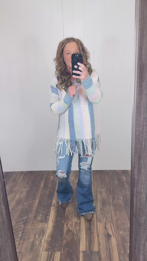 Blue Dreamy Fringe Sweater (SM-XL)