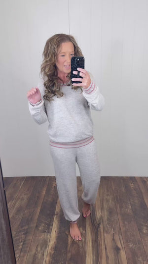 Htr Mocha Brushed Jogger Loungewear Set